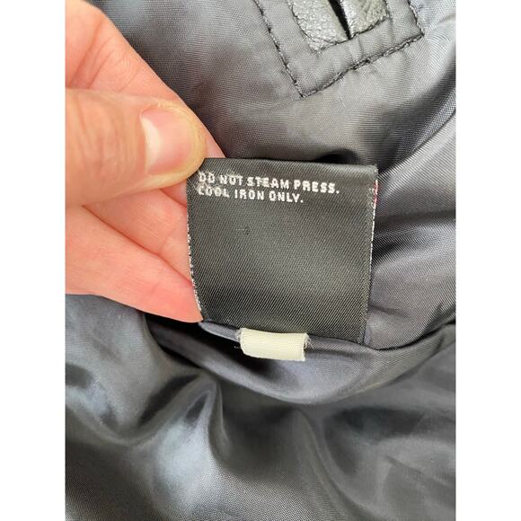 San Diego Leather Factory Men's 46 Black Leather Insulated Bomber Flight Jacket - Picture 8 of 11